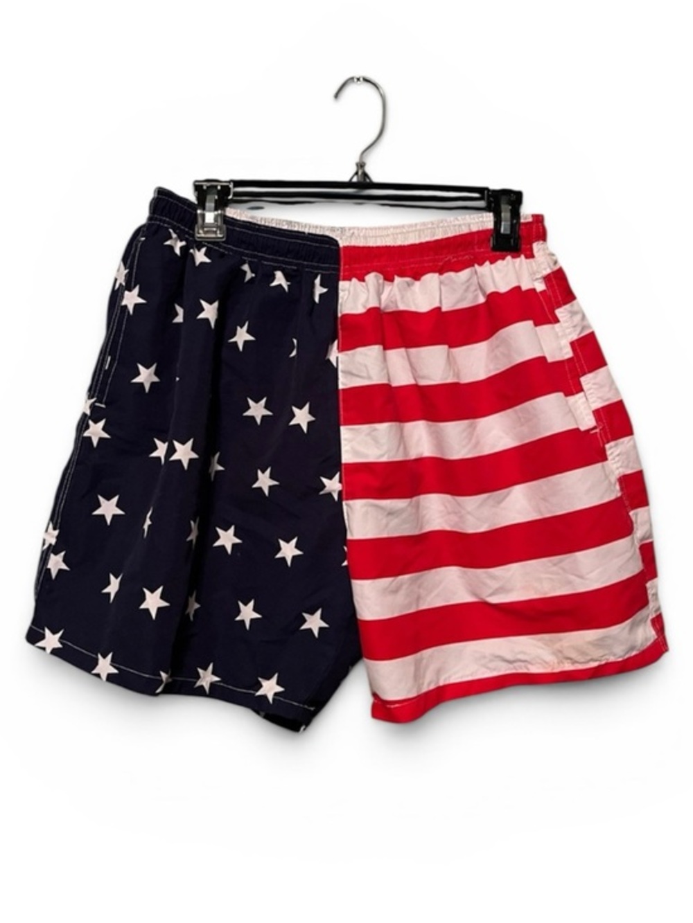 UZZI Patriotic American Flag Swim Shorts - Stars & Stripes men’s size XL